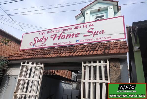 Dự án thi công mặt dựng Alu chữ nổi Suly Home Spa tại Phú Quốc