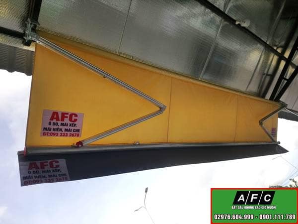 Thi công mái bạt xếp- Mái bạt kéo di động Phú Quốc