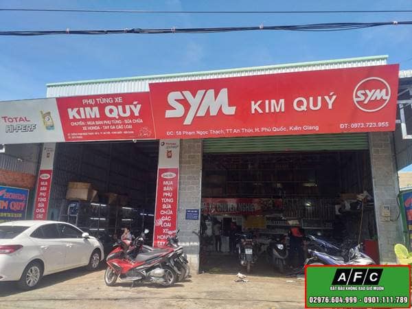 Làm Bảng hiệu bạt Hiflex Phụ Tùng xe Kim Quý tại Phú Quốc