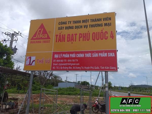 Thi công Pano quảng cáo ngoài trời tại Phú Quốc