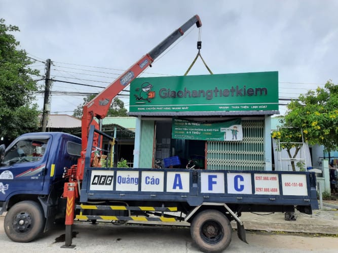 Thi công bảng hiệu Giao hàng tiết kiệm Phú Quốc