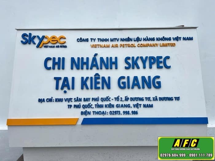 Thiết Kế Thi Công Biển Quảng Cáo Skypec Chi Nhánh Tại Phú Quốc